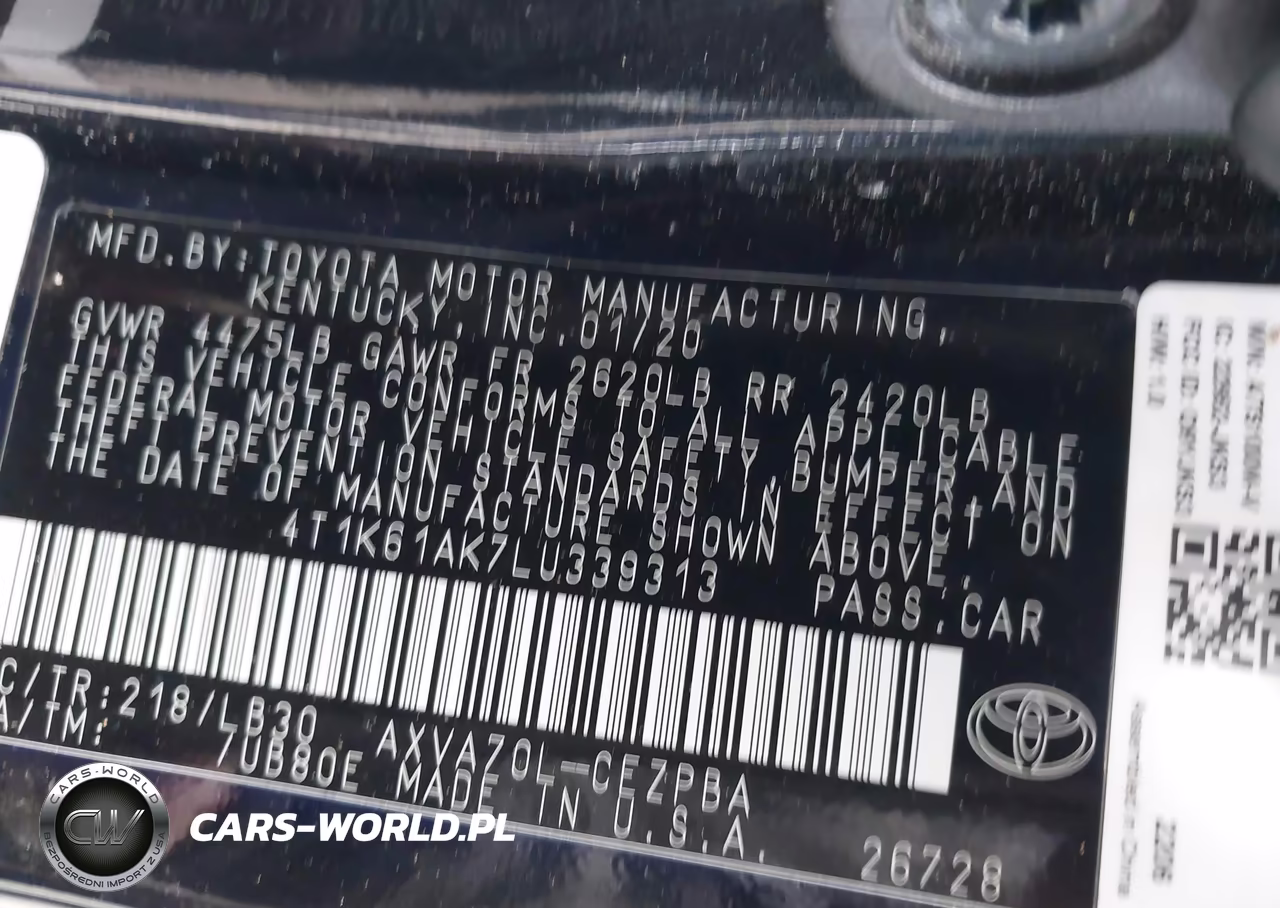2020 Toyota Camry Xse VIN:4T1K61AK7LU339313 - 9