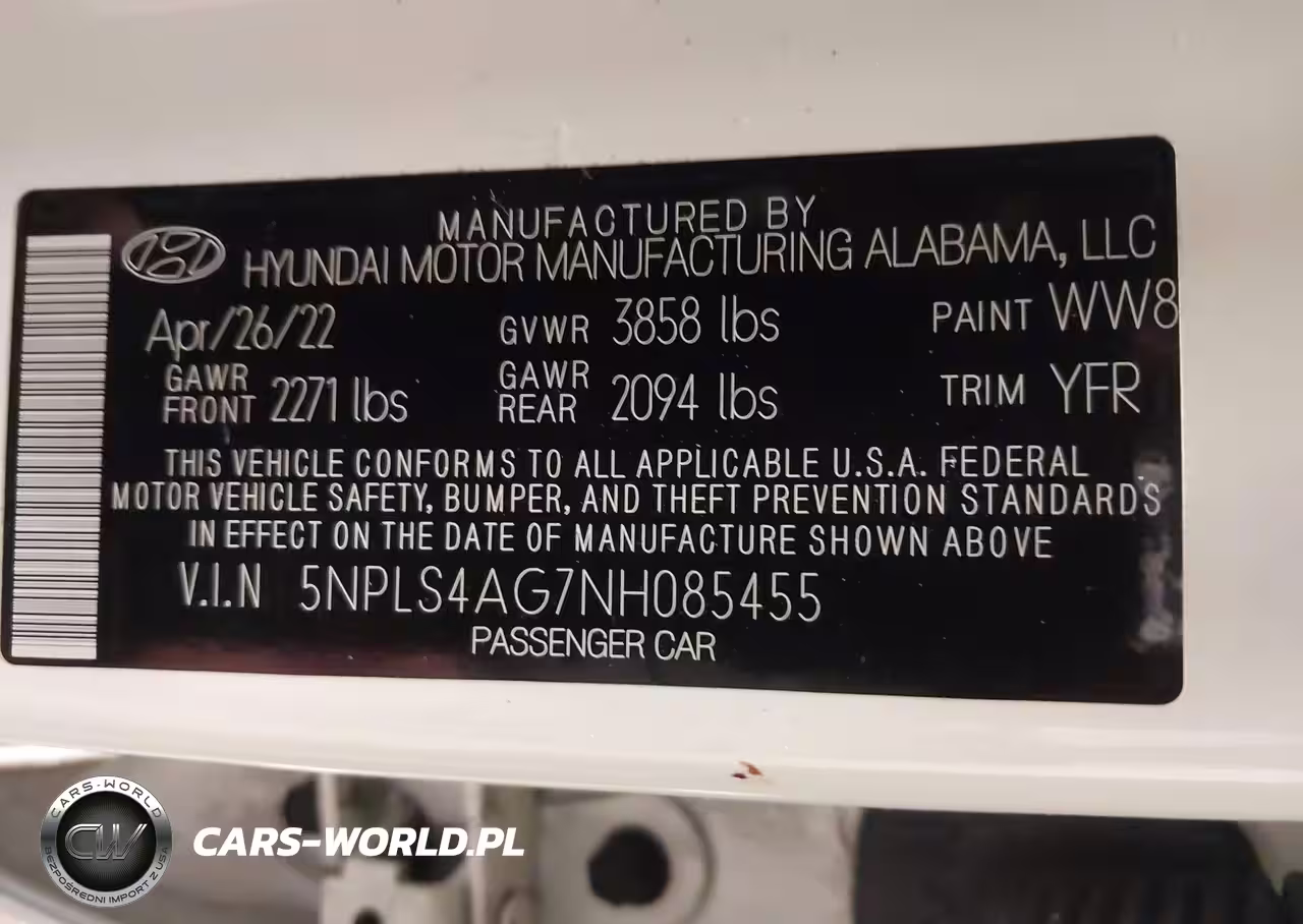 2022 Hyundai Elantra Sel VIN:5NPLS4AG7NH085455 - 9