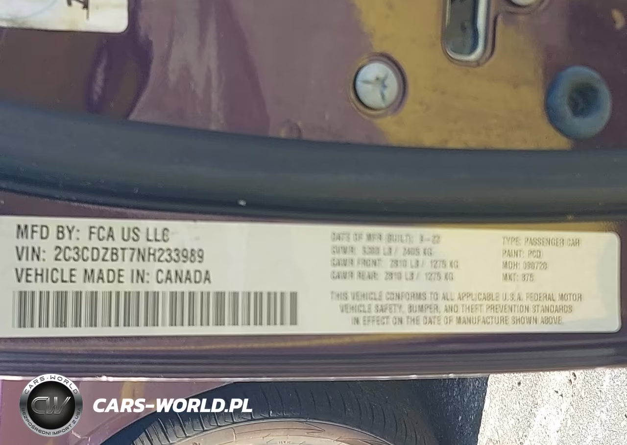 2022 Dodge Challenger R-T VIN:2C3CDZBT7NH233989 - 9