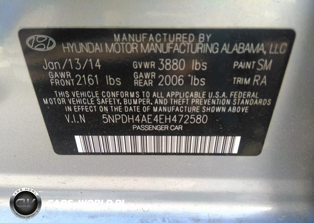 2014 Hyundai Elantra Se VIN:5NPDH4AE4EH472580 - 9
