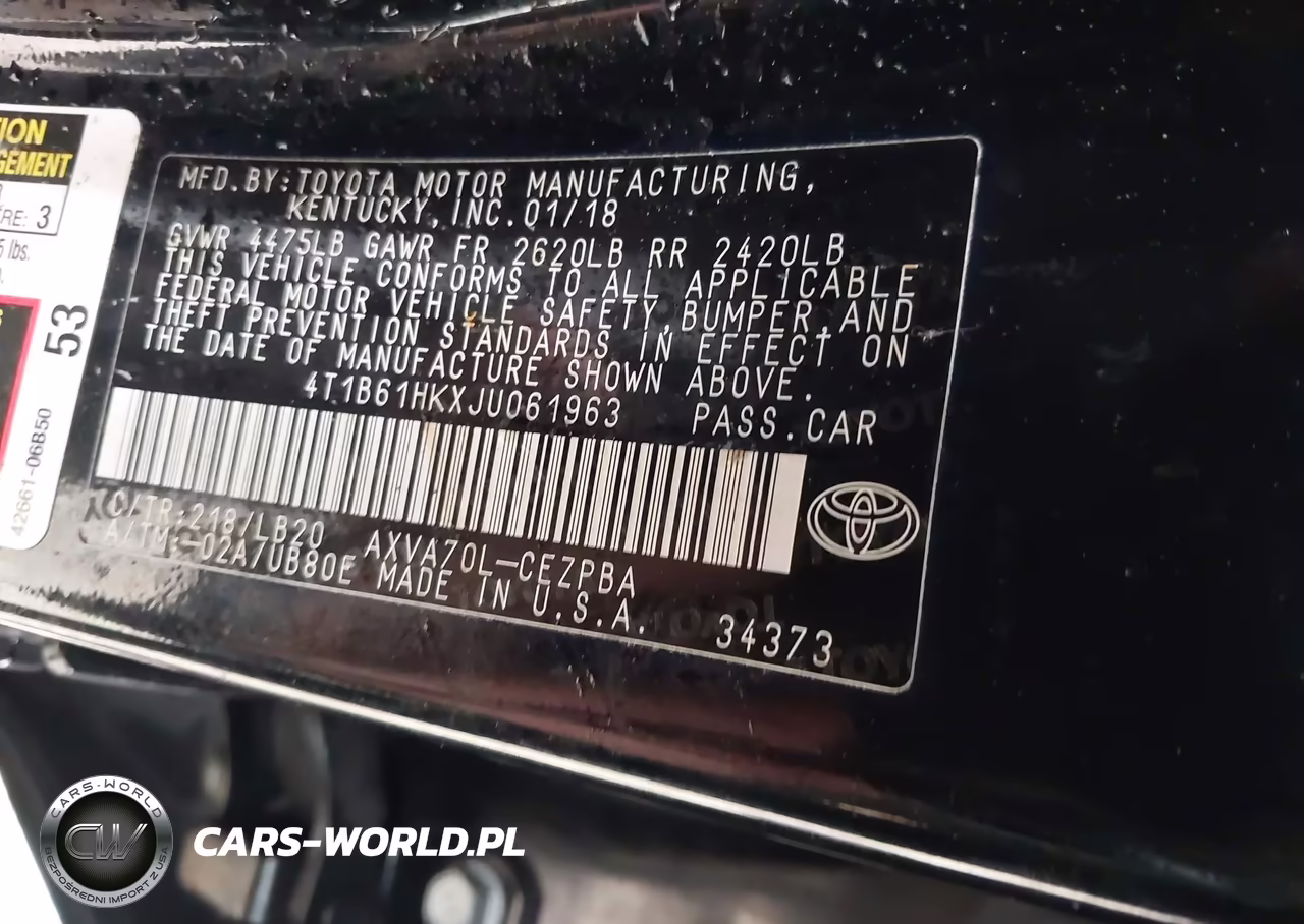 2018 Toyota Camry Xse VIN:4T1B61HKXJU061963 - 9