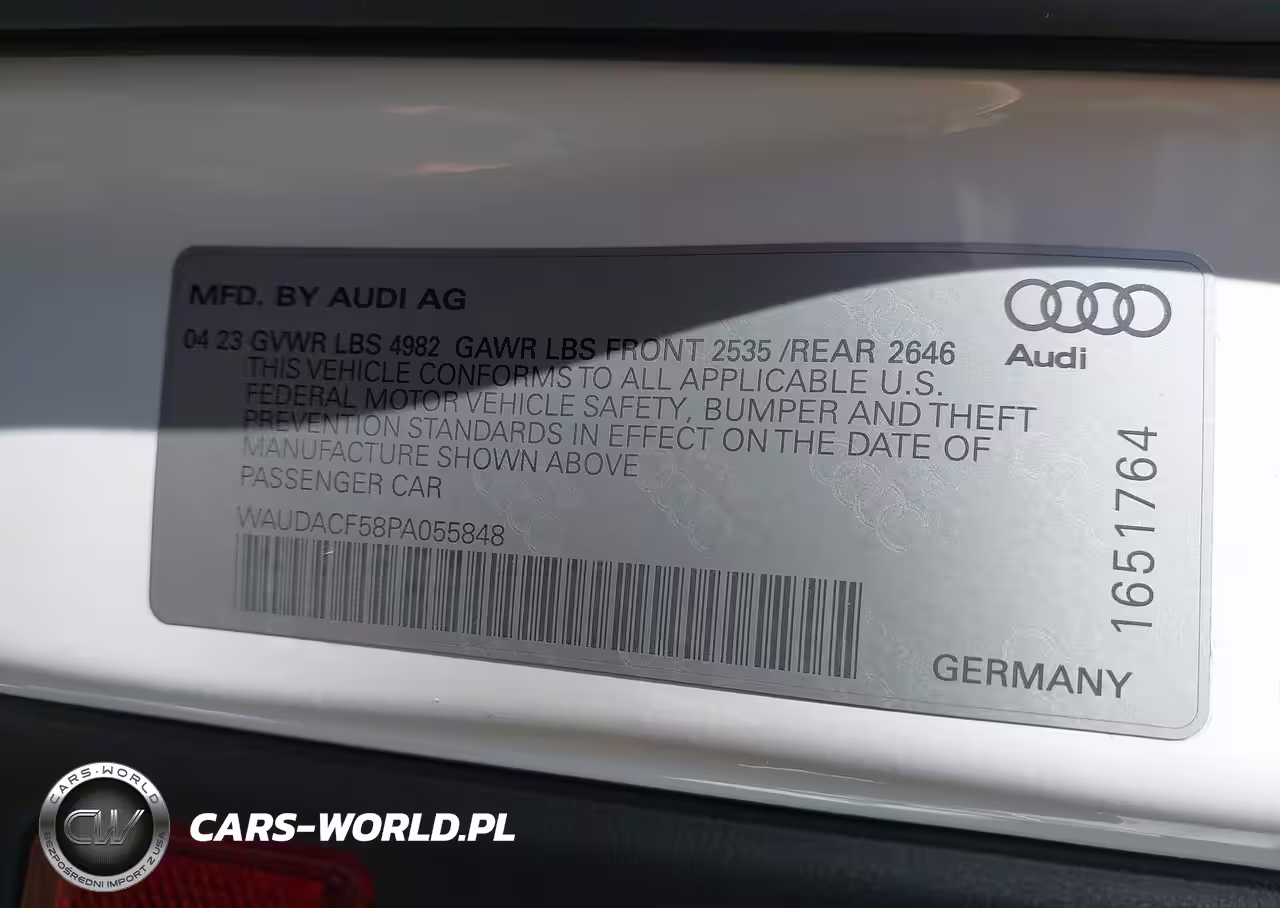 2023 Audi A5 Sportback Premium 45 Tfsi S Line Quattro S Tronic VIN:WAUDACF58PA055848 - 9