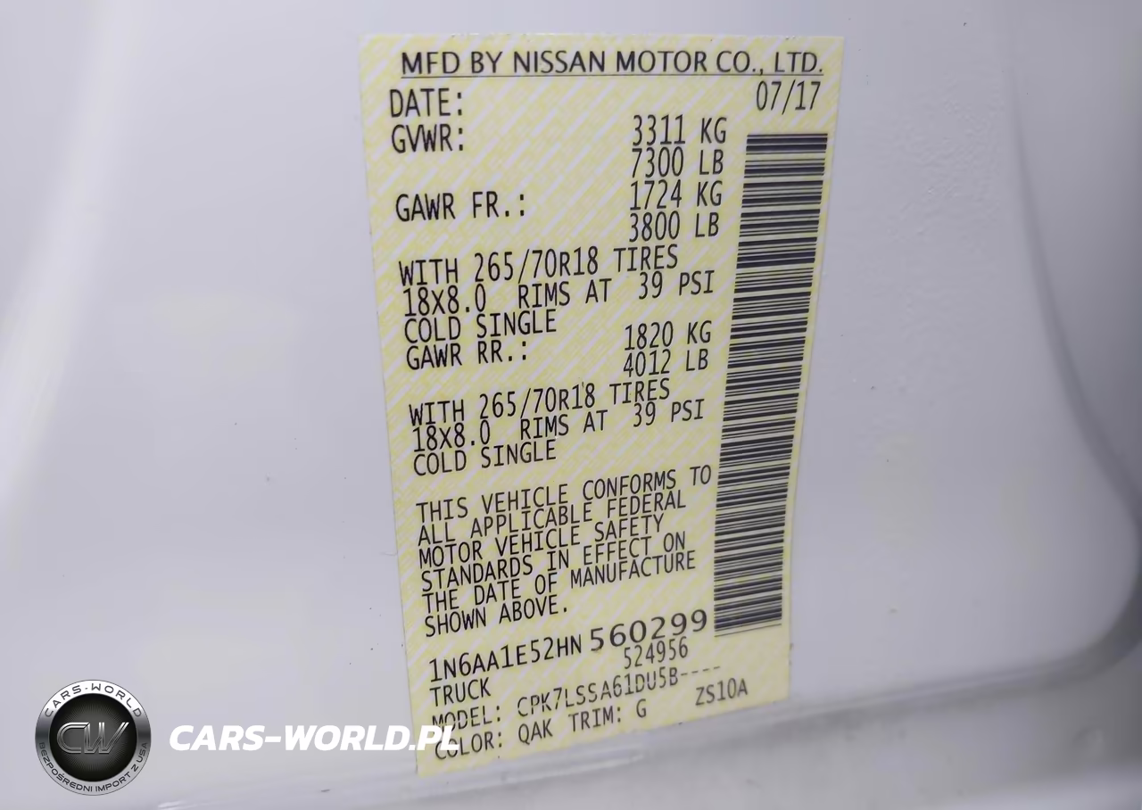 2017 Nissan Titan Sv VIN:1N6AA1E52HN560299 - 9