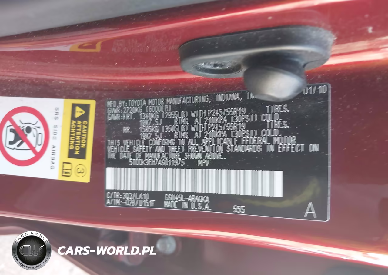 2010 Toyota Highlander Limited V6 VIN:5TDDK3EH7AS011975 - 9