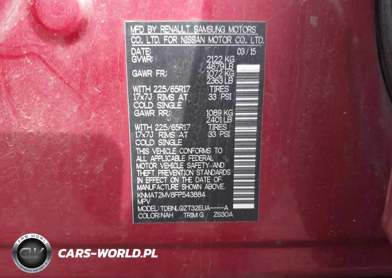 2015 Nissan Rogue Sv VIN:KNMAT2MV8FP543884 - 9