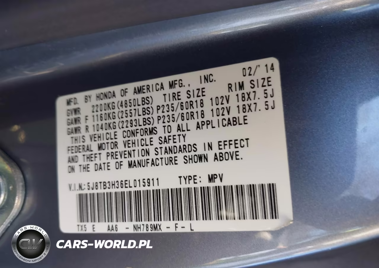 2014 Acura Rdx VIN:5J8TB3H36EL015911 - 9