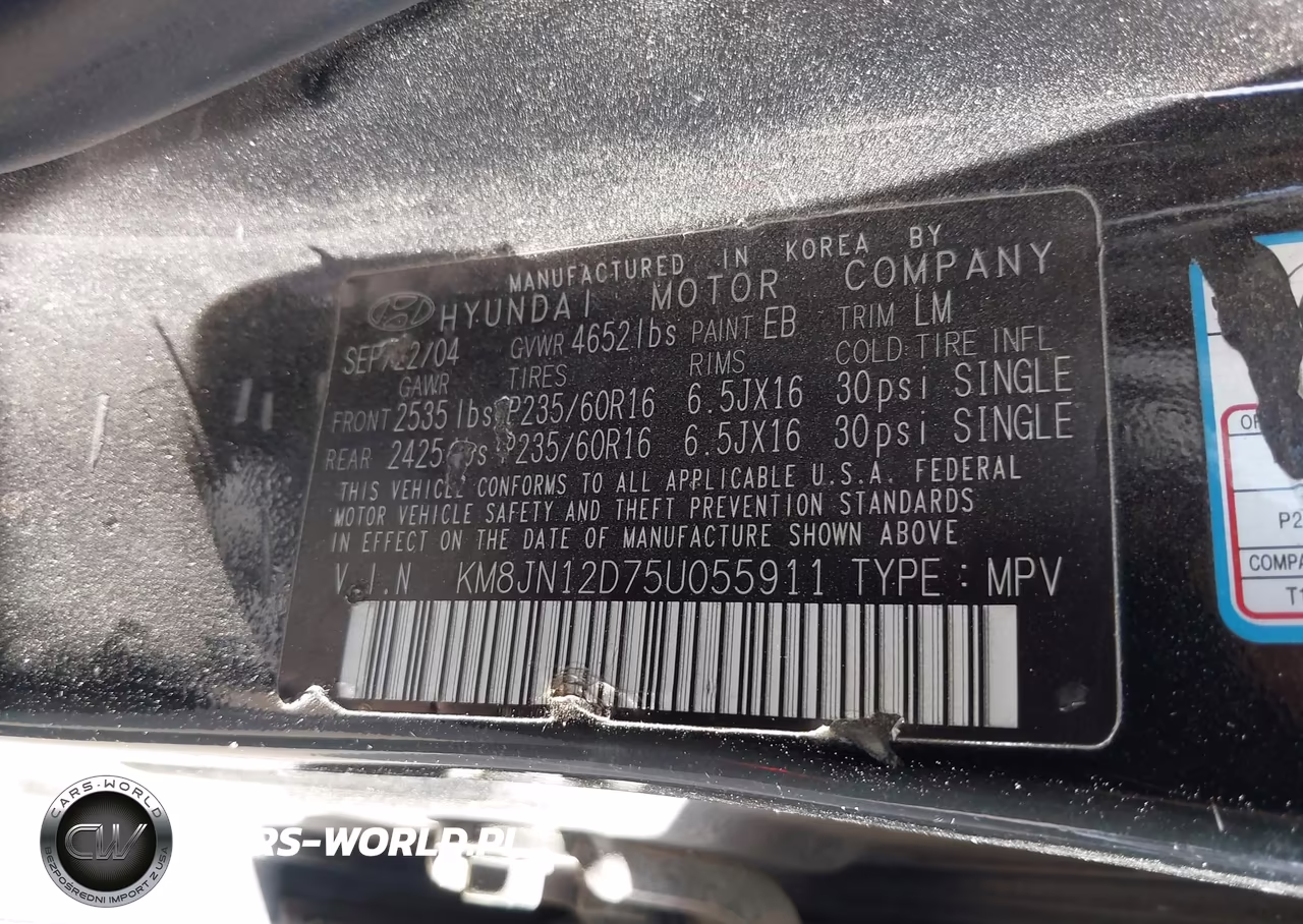 2005 Hyundai Tucson Gls-Lx VIN:KM8JN12D75U055911 - 9