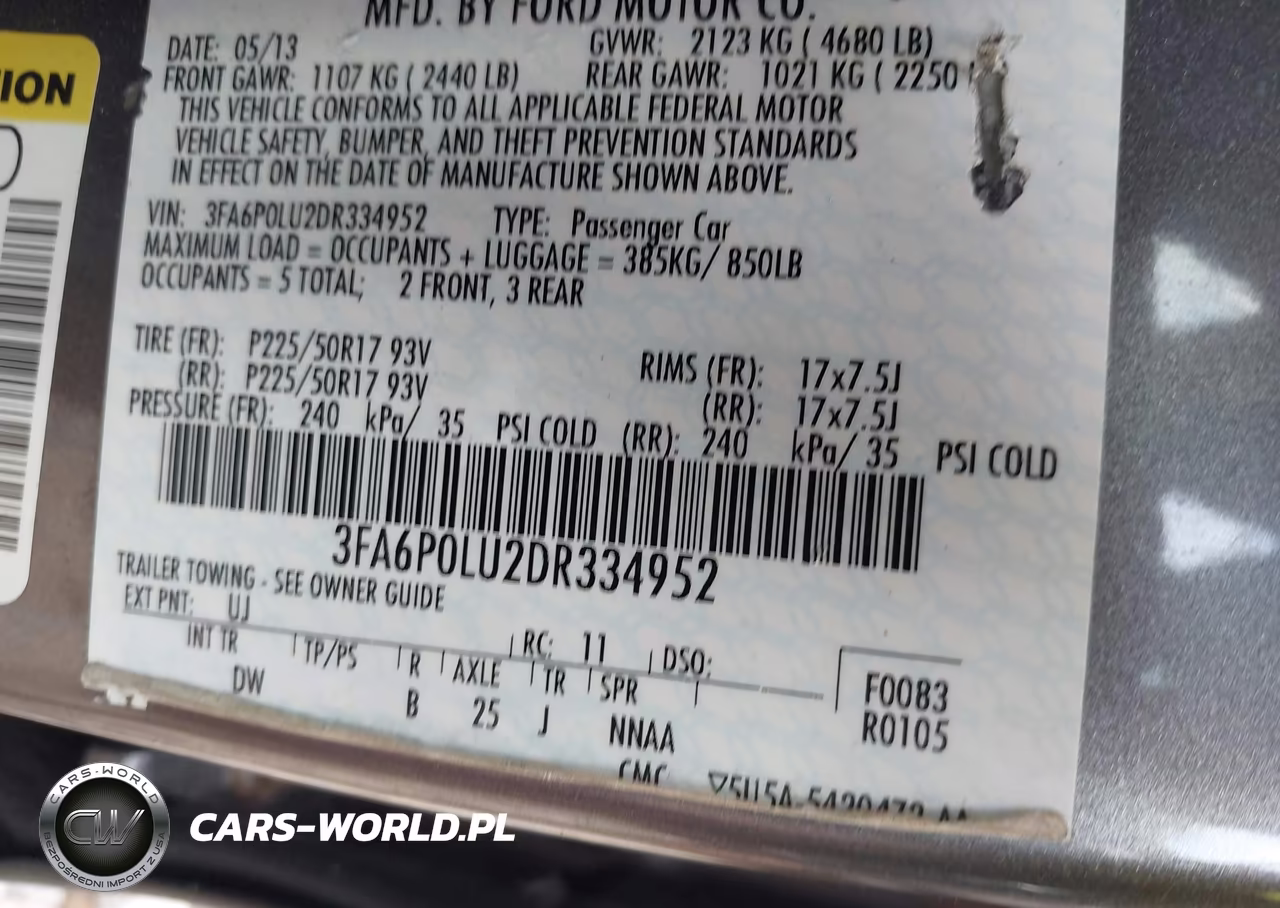2013 Ford Fusion Hybrid Se VIN:3FA6P0LU2DR334952 - 9
