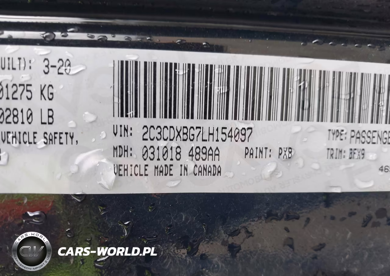 2020 Dodge Charger Sxt Rwd VIN:2C3CDXBG7LH154097 - 9