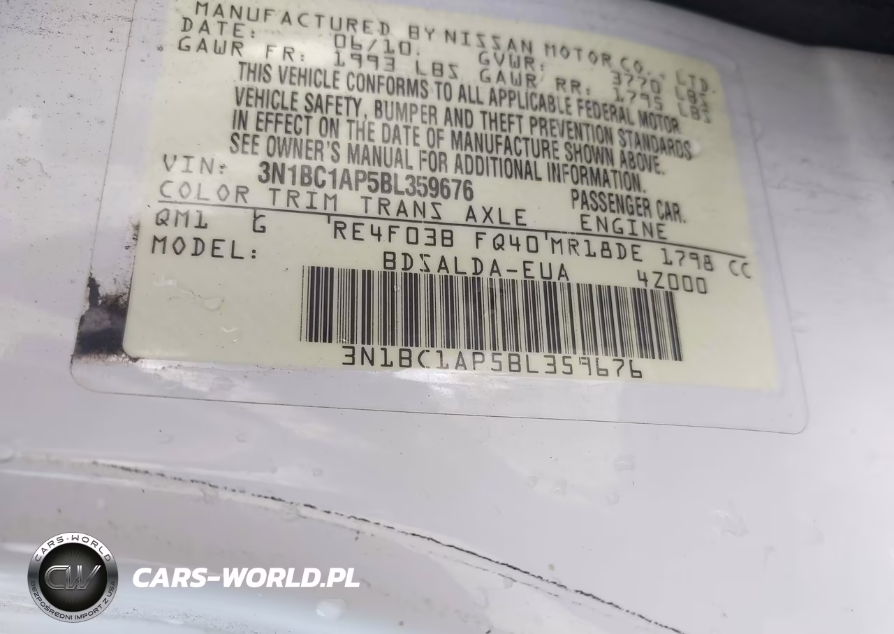 2011 Nissan Versa 1.8S VIN:3N1BC1AP5BL359676 - 9