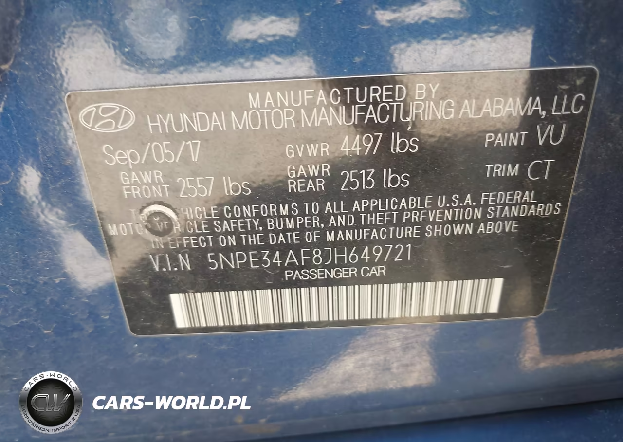 2018 Hyundai Sonata Sport VIN:5NPE34AF8JH649721 - 9