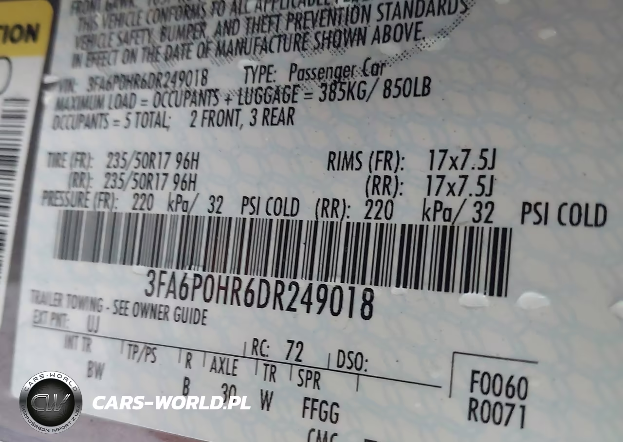 2013 Ford Fusion Se VIN:3FA6P0HR6DR249018 - 9
