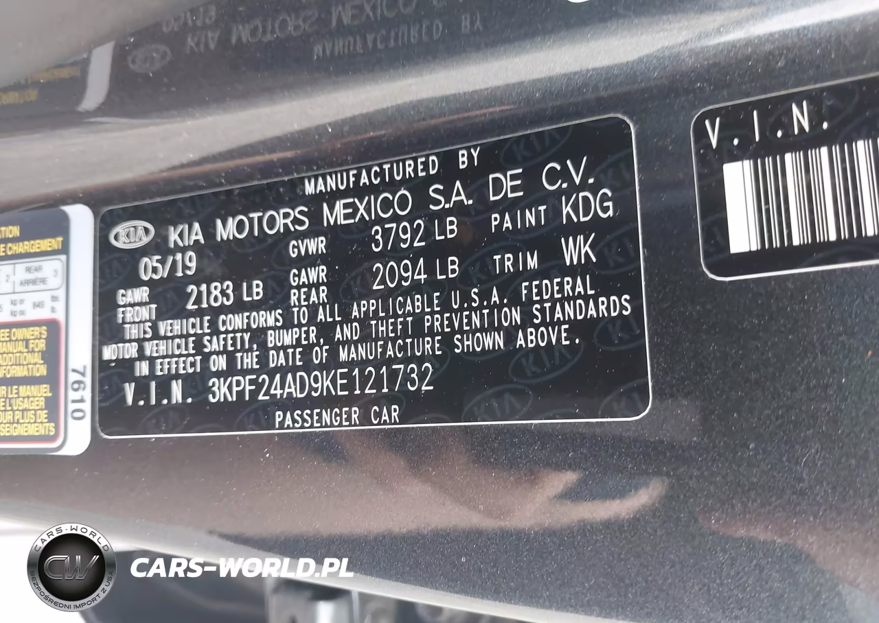 2019 Kia Forte Lxs VIN:3KPF24AD9KE121732 - 9