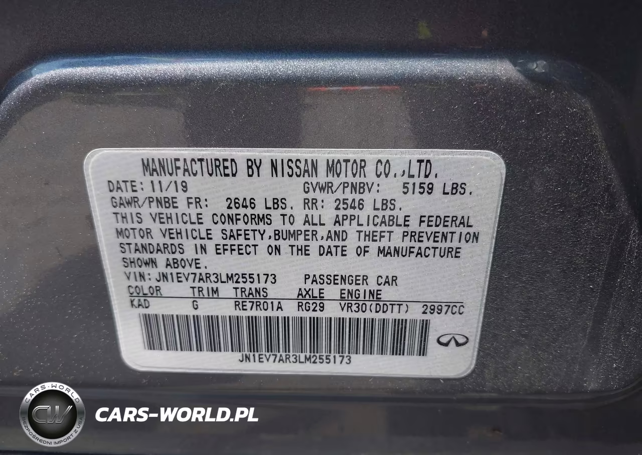2020 Infiniti Q50 Luxe Awd VIN:JN1EV7AR3LM255173 - 9