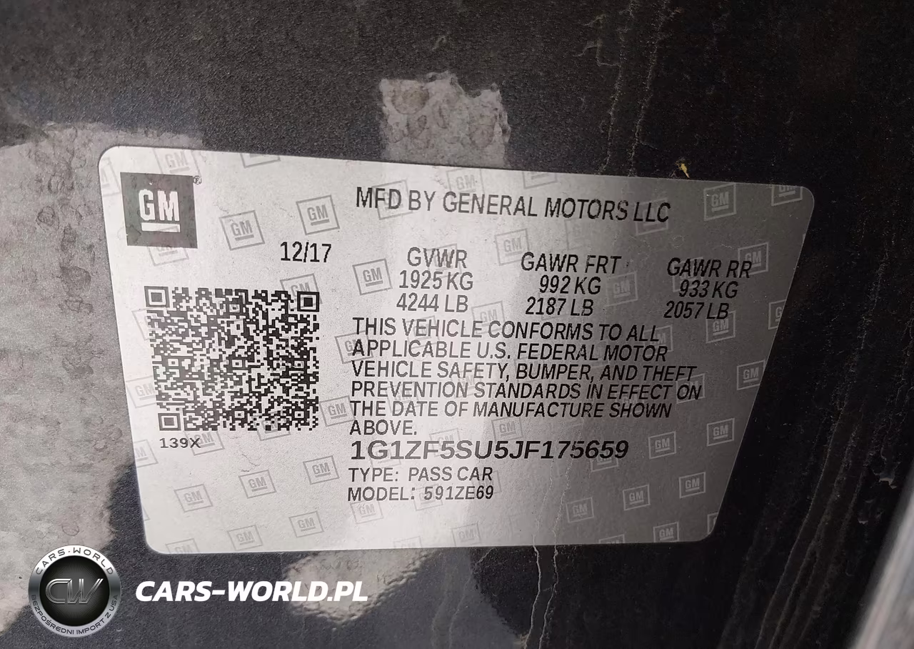 2018 Chevrolet Malibu Hybrid VIN:1G1ZF5SU5JF175659 - 9