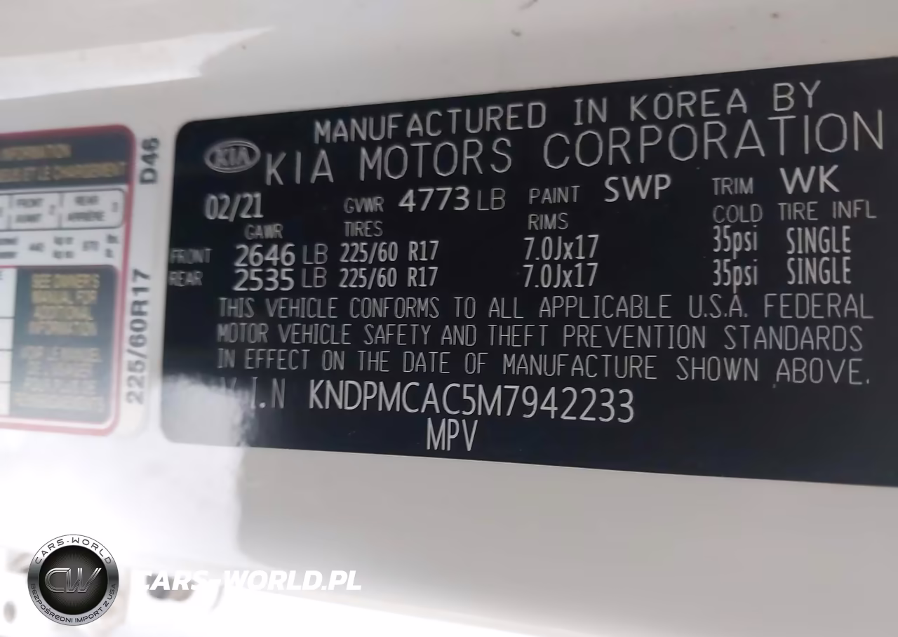 2021 Kia Sportage Lx VIN:KNDPMCAC5M7942233 - 9