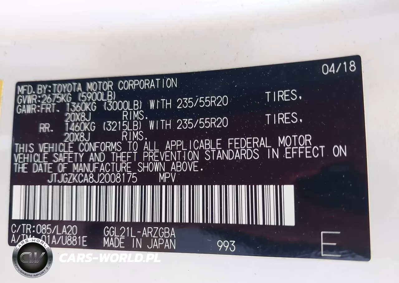 2018 Lexus Rx 350L Luxury VIN:JTJGZKCA8J2008175 - 9