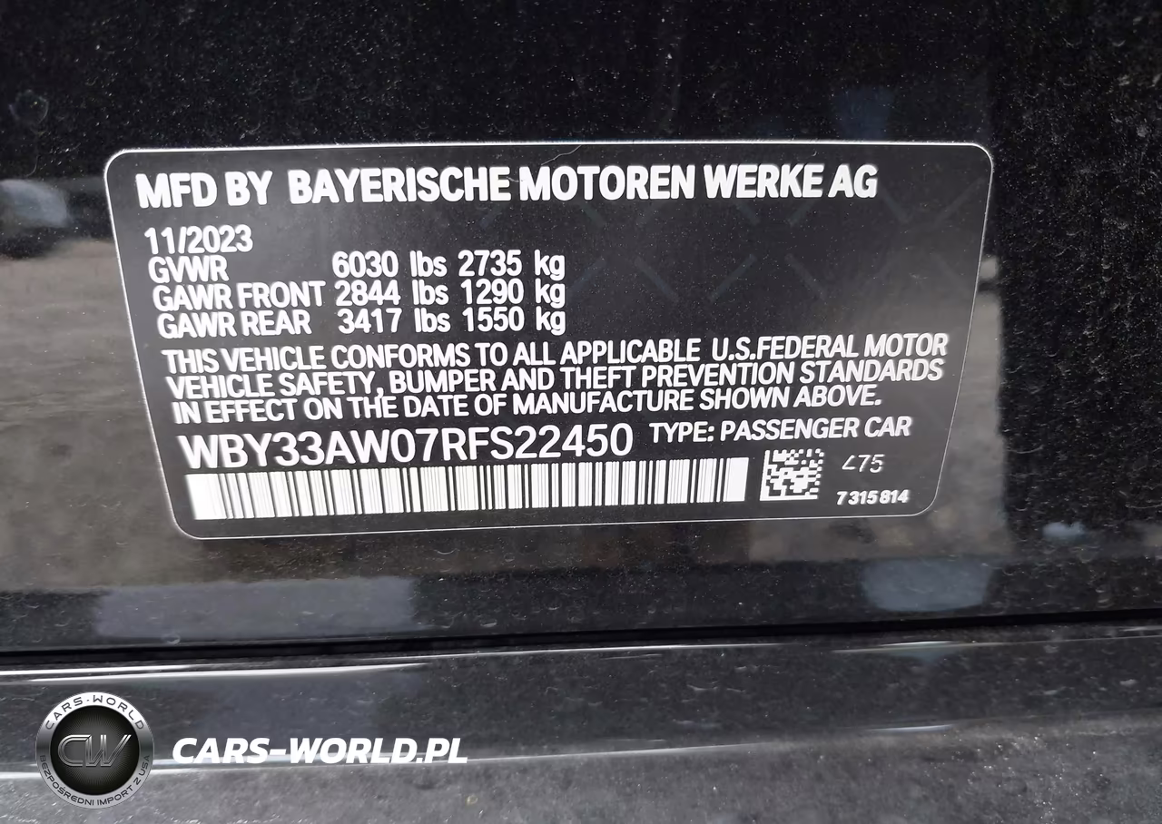 2024 BMW I4 M50 VIN:WBY33AW07RFS22450 - 9