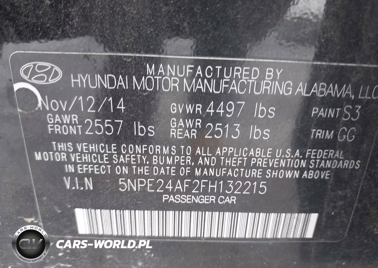 2015 Hyundai Sonata Se VIN:5NPE24AF2FH132215 - 9