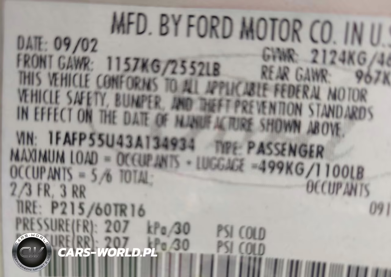 2003 Ford Taurus Ses VIN:1FAFP55U43A134934 - 9
