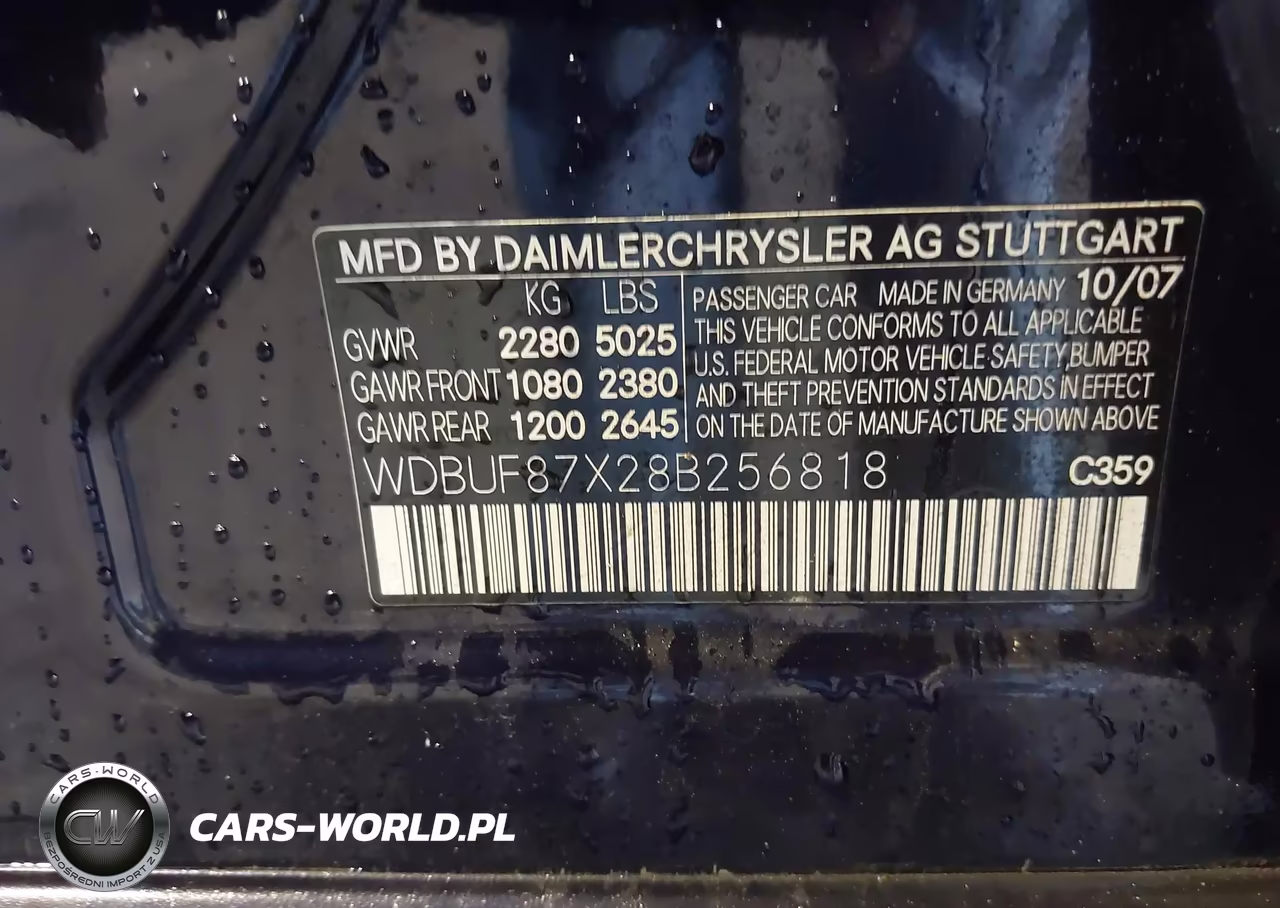2008 Mercedes-Benz E 350 4Matic VIN:WDBUF87X28B256818 - 9