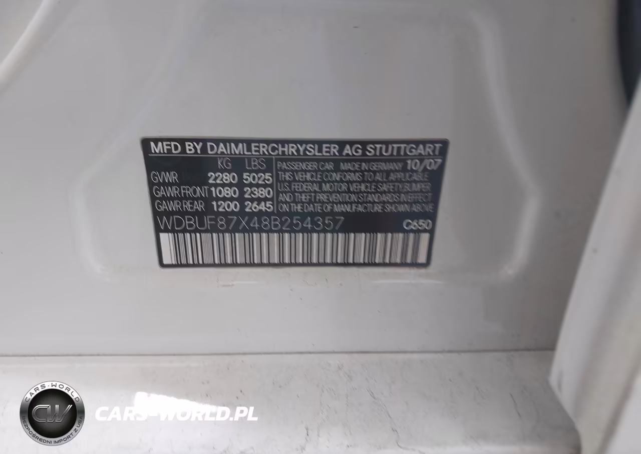 2008 Mercedes-Benz E 350 4Matic VIN:WDBUF87X48B254357 - 9