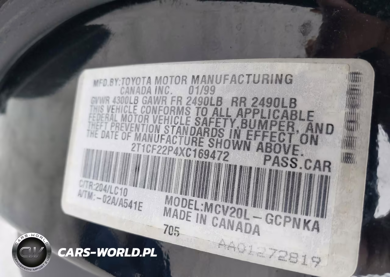 1999 Toyota Camry Solara Sle VIN:2T1CF22P4XC169472 - 9