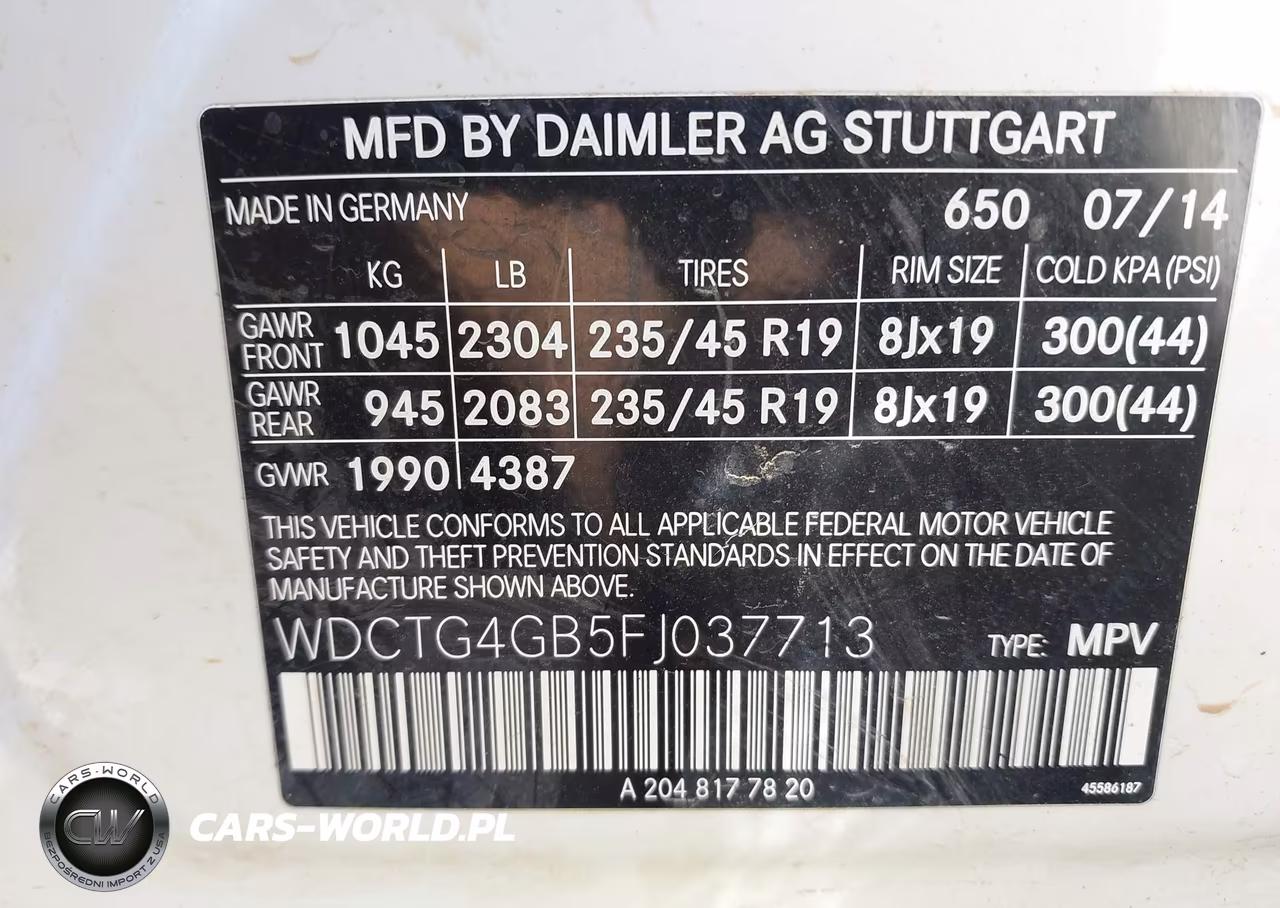 2015 Mercedes-Benz Gla 250 4Matic VIN:WDCTG4GB5FJ037713 - 9