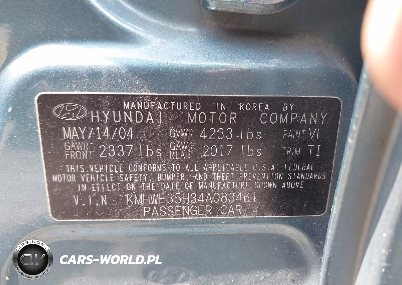 2004 Hyundai Sonata Gls-Lx VIN:KMHWF35H34A083461 - 9