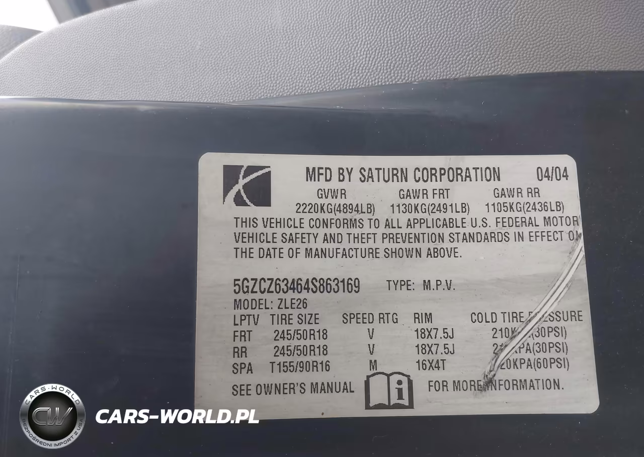 2004 Saturn Vue VIN:5GZCZ53444S824560 - 9