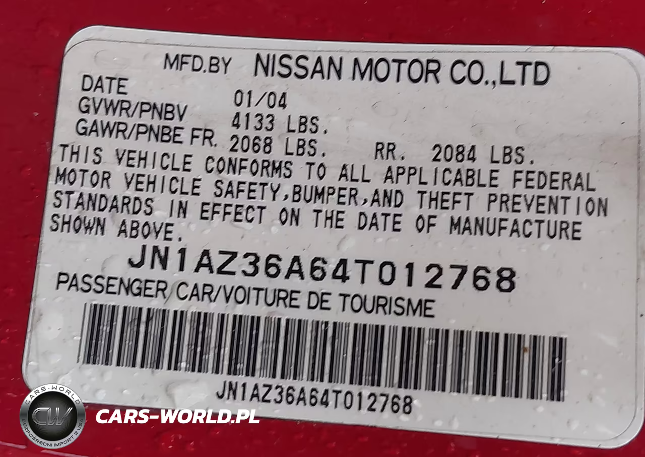 2004 Nissan 350Z Touring VIN:JN1AZ36A64T012768 - 9