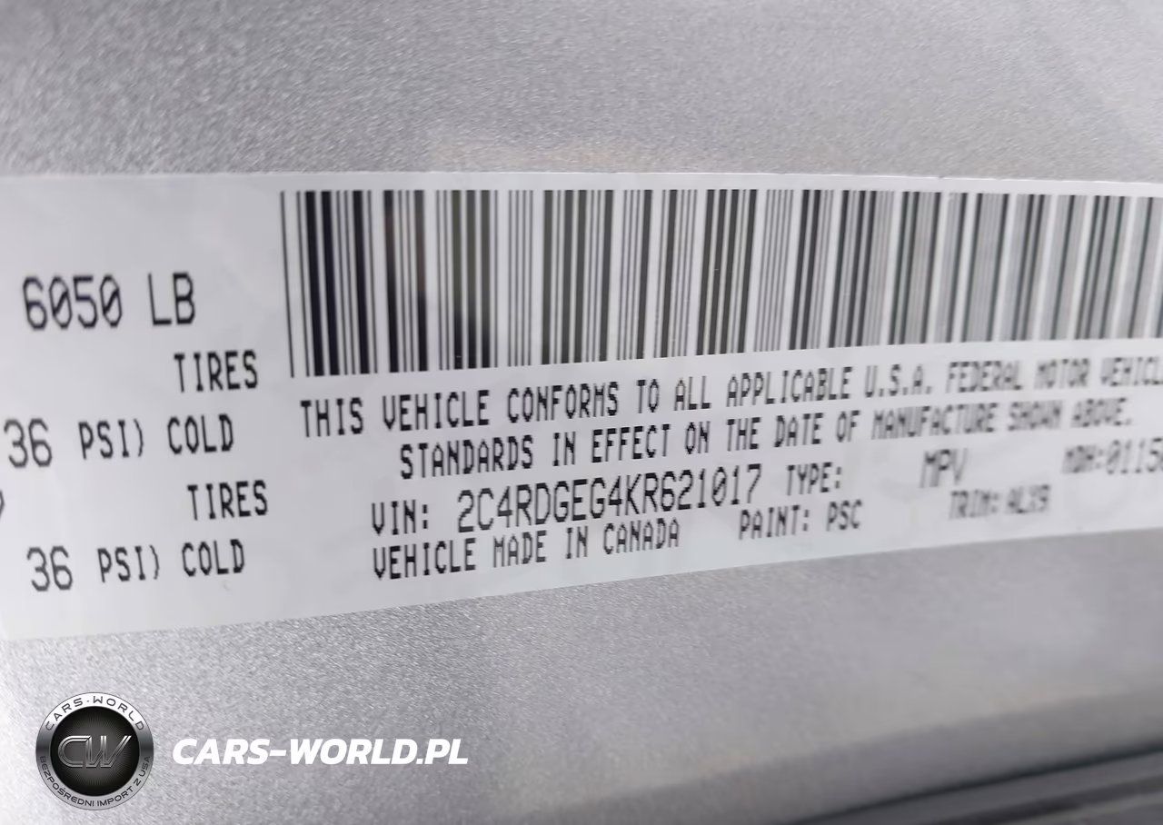 2019 Dodge Grand Caravan Gt VIN:2C4RDGEG4KR621017 - 9