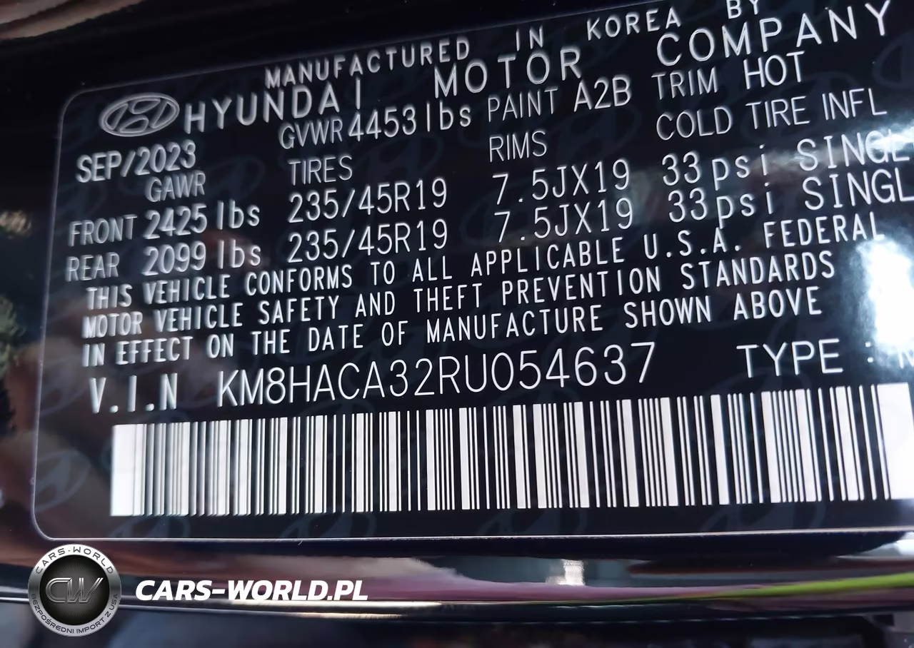 2024 Hyundai Kona N Line VIN:KM8HACA32RU054637 - 9