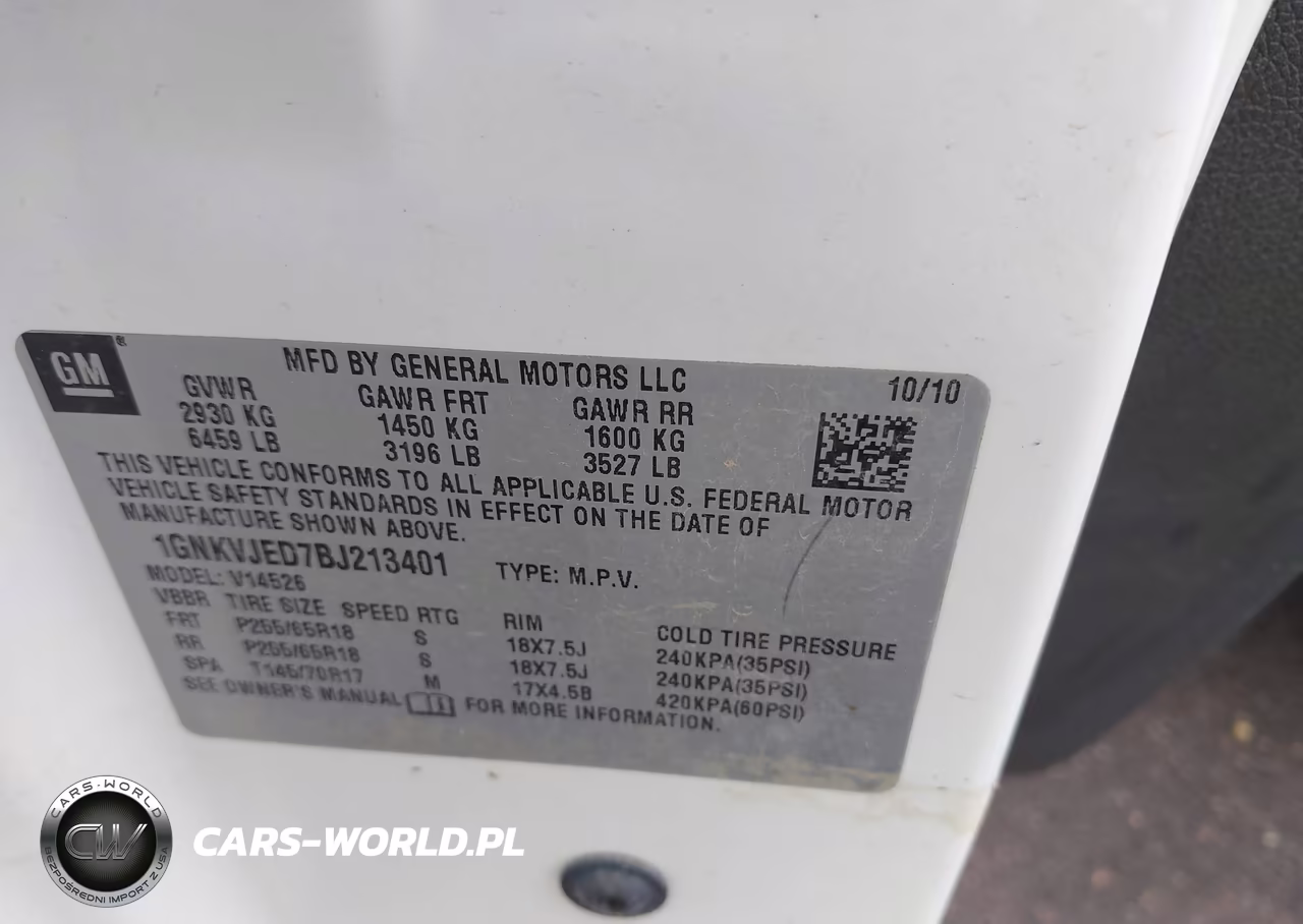 2011 Chevrolet Traverse 2Lt VIN:1GNKVJED7BJ213401 - 9