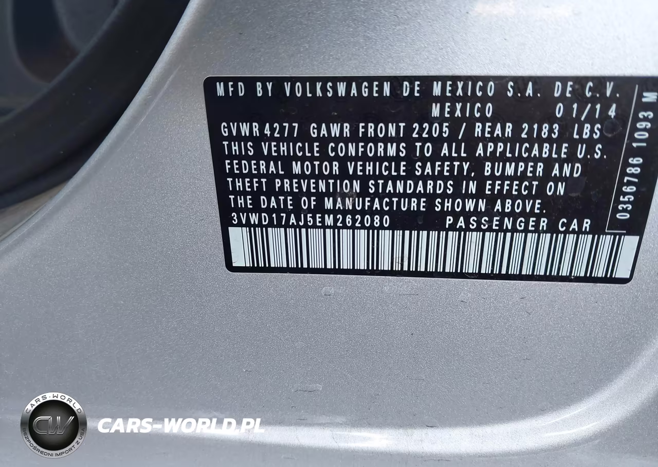 2014 Volkswagen Jetta 1.8T Se VIN:3VWD17AJ5EM262080 - 9