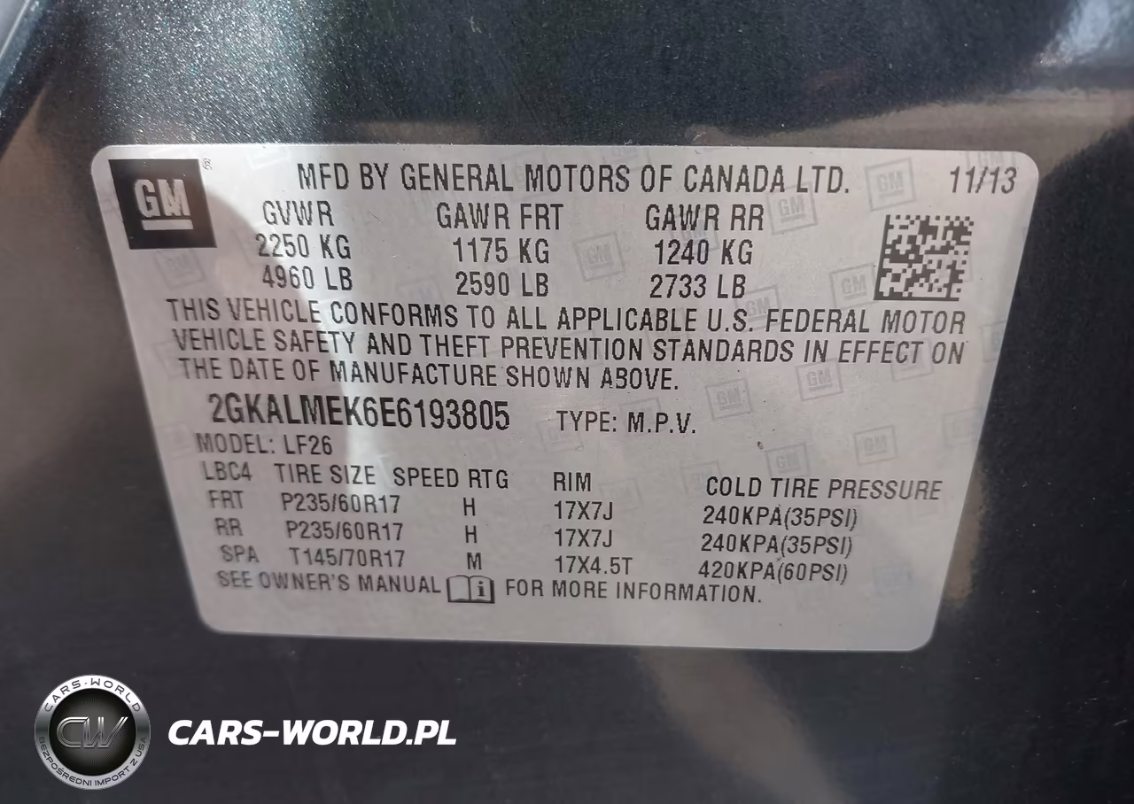 2014 GMC Terrain Sle-1 VIN:2GKALMEK6E6193805 - 9