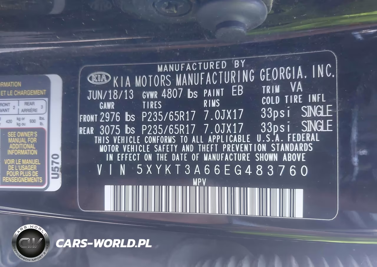 2014 Kia Sorento Lx VIN:5XYKT3A66EG483760 - 9