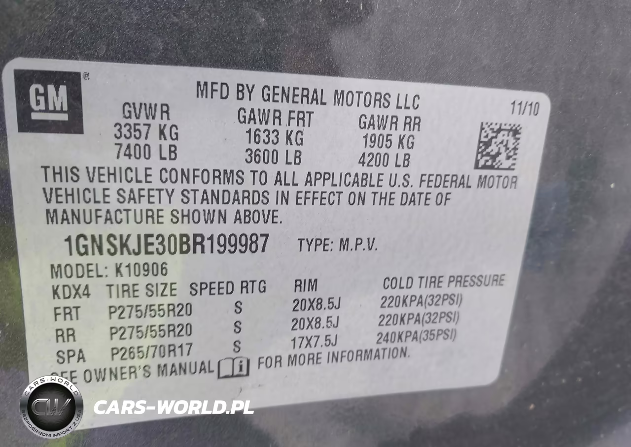 2011 Chevrolet Suburban 1500 Lt1 VIN:1GNSKJE30BR199987 - 9
