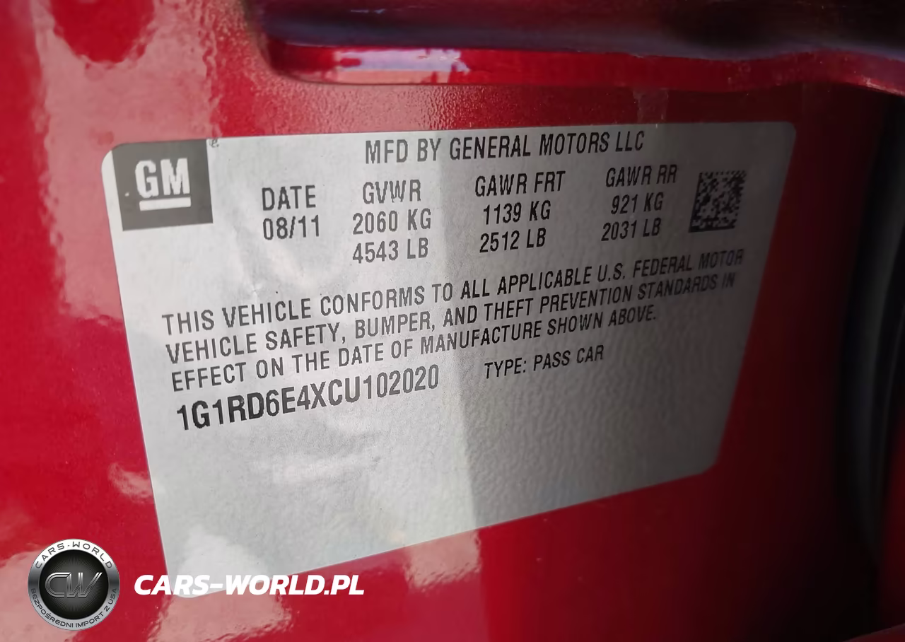 2012 Chevrolet Volt VIN:1G1RD6E4XCU102020 - 9
