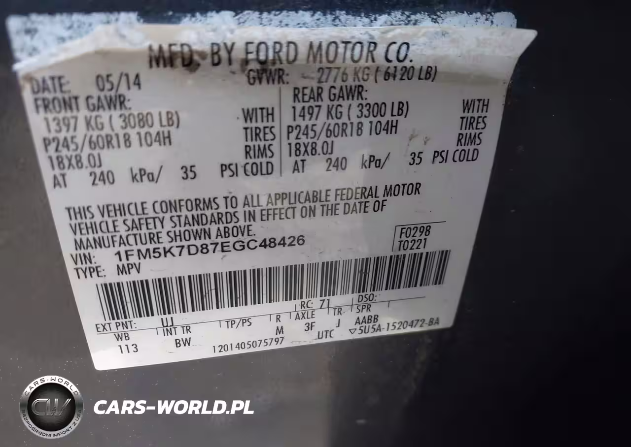 2014 Ford Explorer Xlt VIN:1FM5K7D87EGC48426 - 9