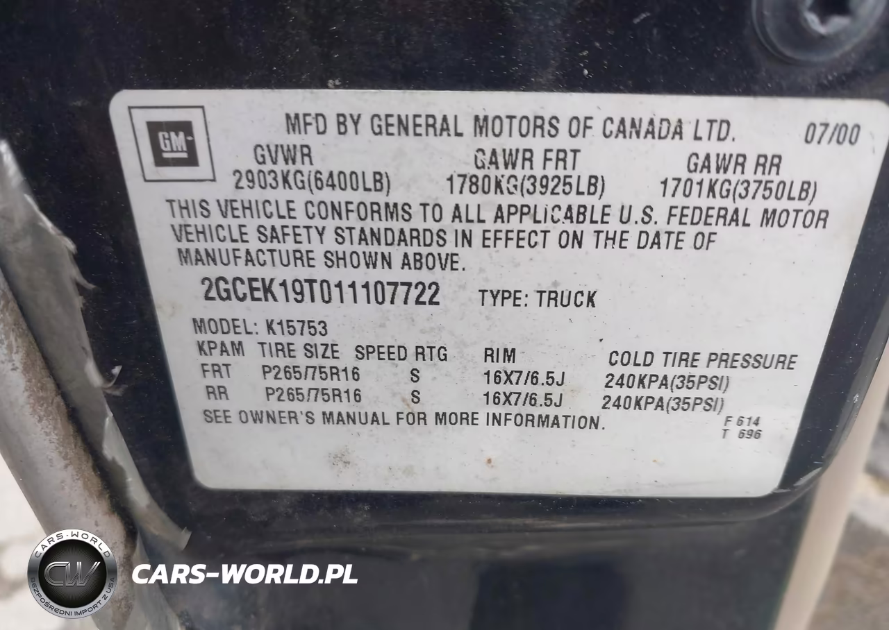 2001 Chevrolet Silverado 1500 Lt VIN:2GCEK19T011107722 - 9