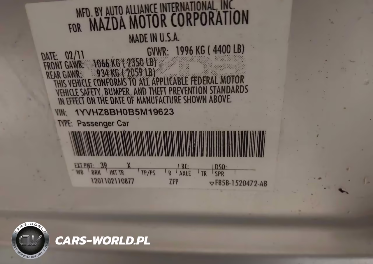 2011 Mazda Mazda6 I Sport VIN:1YVHZ8BH0B5M19623 - 9