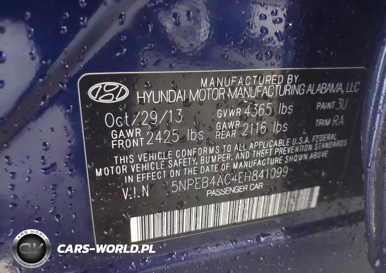 2014 Hyundai Sonata Gls VIN:5NPEB4AC4EH841099 - 9