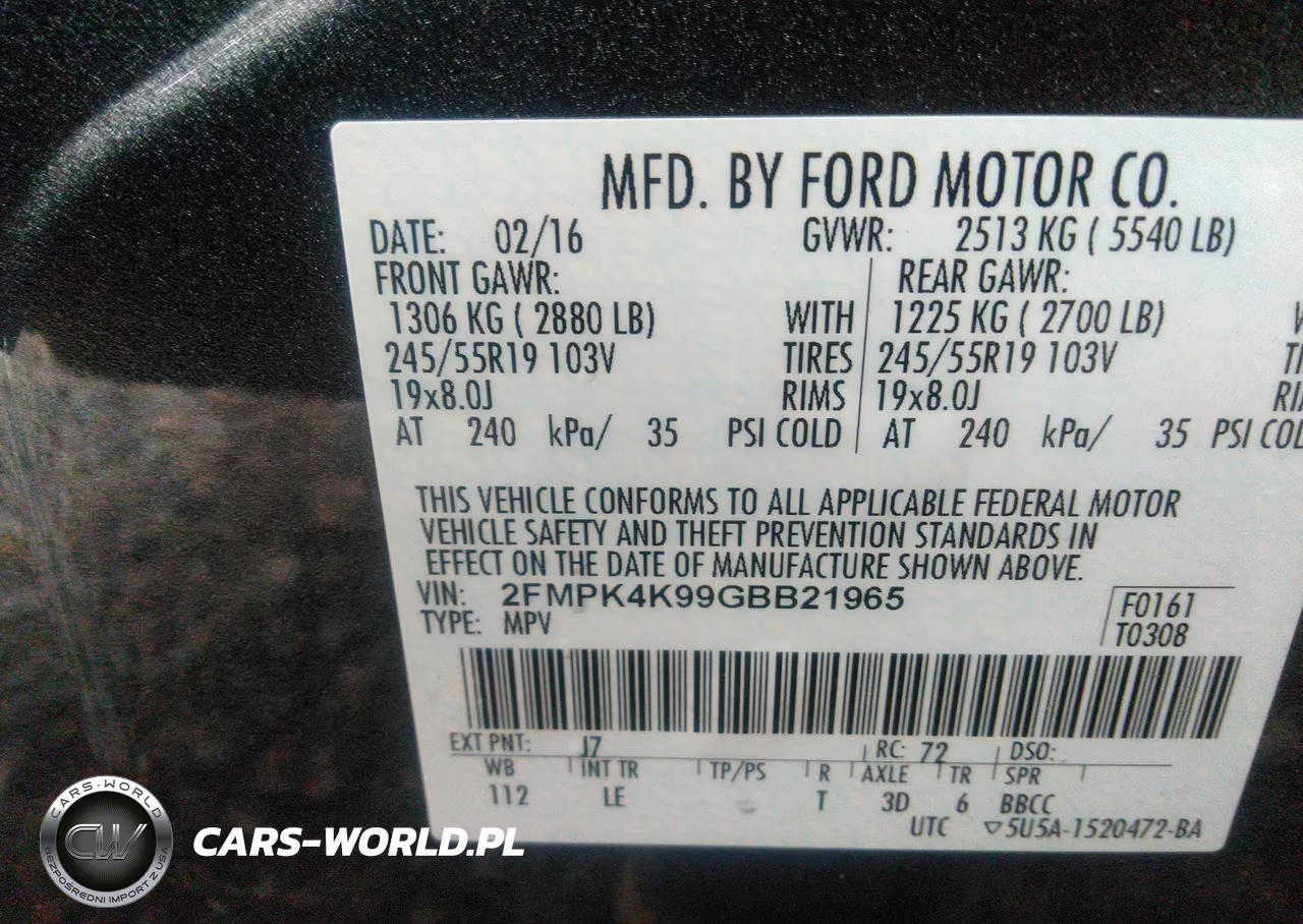 2016 Ford Edge Titanium VIN:2FMPK4K99GBB21965 - 9
