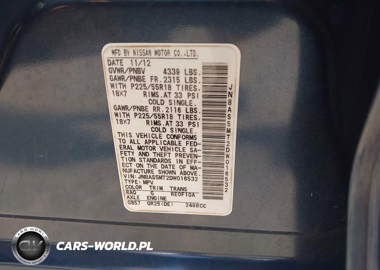2013 Nissan Rogue Sv W-Sl Pkg VIN:JN8AS5MT2DW016532 - 9