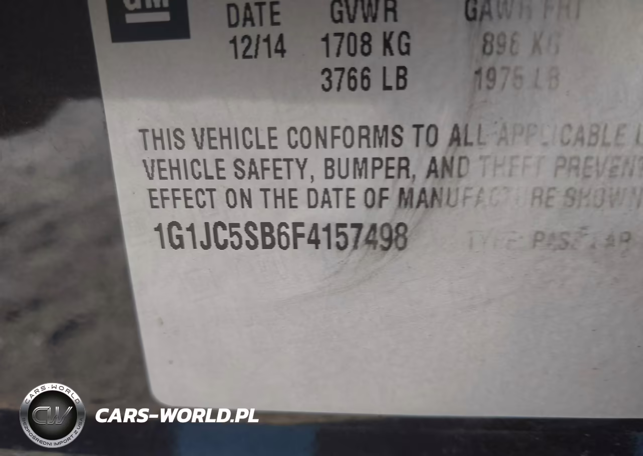 2015 Chevrolet Sonic Lt Auto VIN:1G1JC5SB6F4157498 - 9