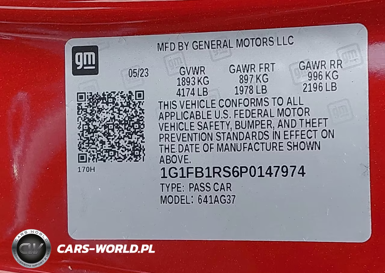 2023 Chevrolet Camaro Ls-Lt VIN:1G1FB1RS6P0147974 - 9