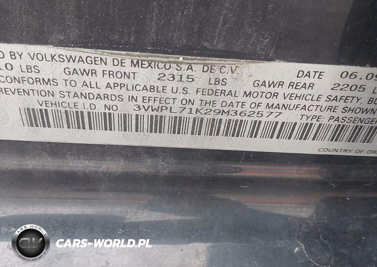 2009 Volkswagen Jetta 2.0L Tdi VIN:3VWPL71K29M362577 - 9