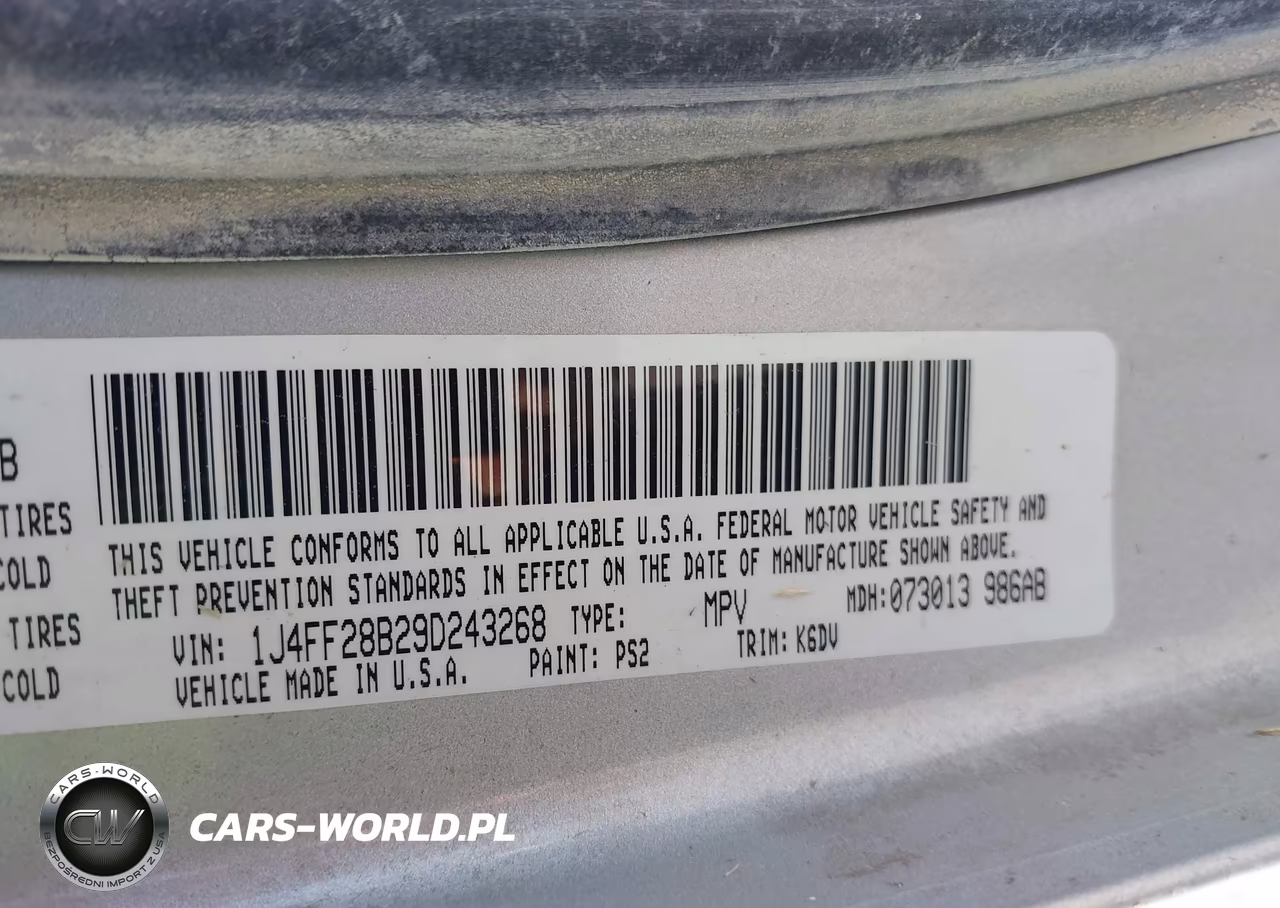 2009 Jeep Patriot Sport VIN:1J4FF28B29D243268 - 9
