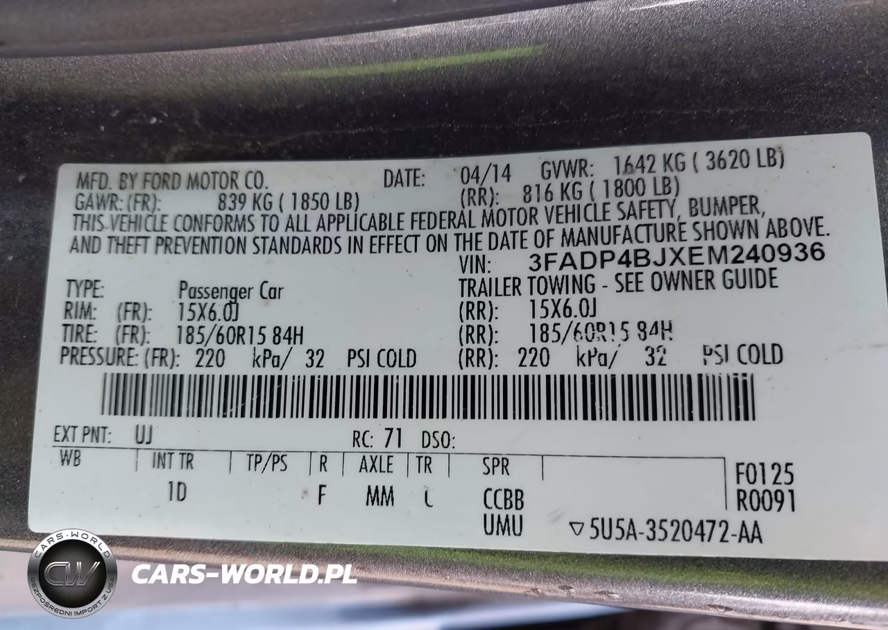 2014 Ford Fiesta Se VIN:3FADP4BJXEM240936 - 9
